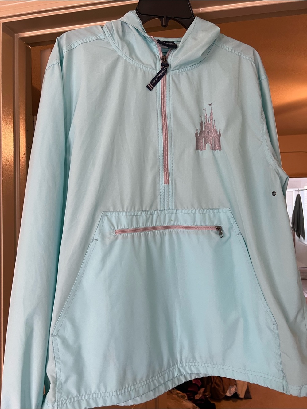 Disney Light Blue Hooded Windbreaker Jacket